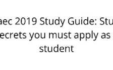 Waec GCE 2025 Study Guides: Study secrets you must apply as a student